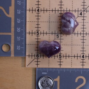 Amethyst Puffy Stone Shaped 25 mm Heart K102 image 8