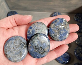 Sodalite Flat Disk Boho Pocket Stone