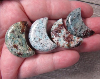 Mosaic Amazonite Crescent Moon M286