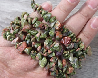 Unakite Stretchy String Bracelet G305