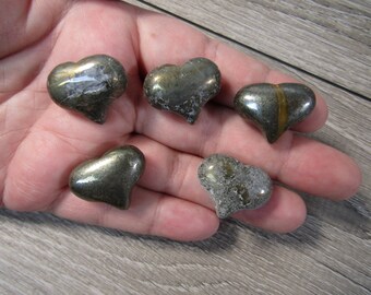 Pyrite Puffy Shaped 25 mm Heart K57