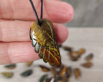 Tiger's Eye Angel Wing Focal Bead M308 B