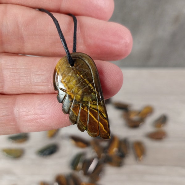 Tiger's Eye Angel Wing Focal Bead M308 B