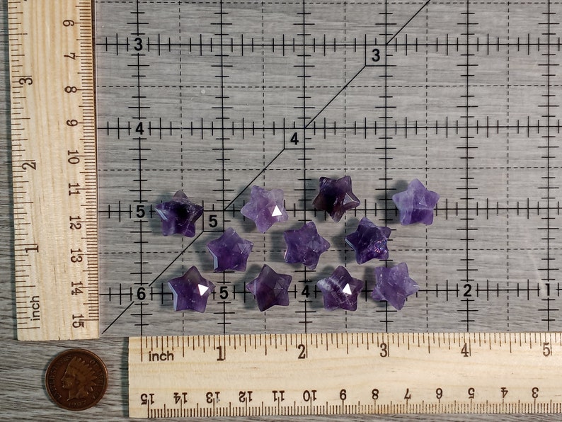 Amethyst Star Crystal Faceted Bead approx. 13 x 14 x 6.5 mm F250 image 10