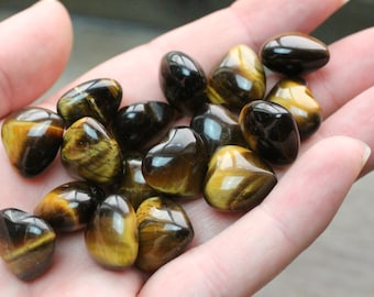 Tiger's Eye Small Stone Puffy 15 mm Heart K251
