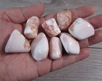 Peach Scolecite Tumbled Stone 0.75 inch + Crystal