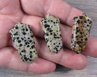 Dalmatian Jasper Double Terminated 1 inch + Flat Wand J228