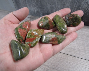 Unakite 0.75 inch + Tumbled Stone T73