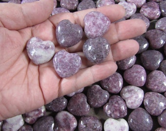 Lepidolite Heart Puffy 25 mm Shaped Stone