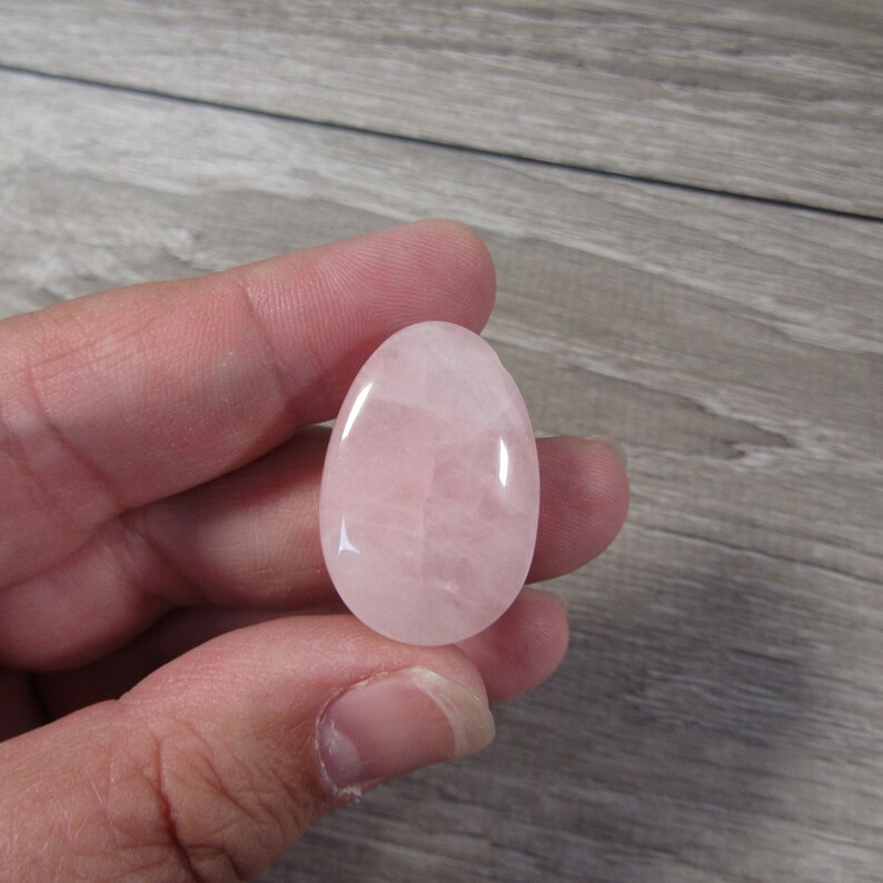 Rose Quartz Bead Drop Shapes with a Large Hole image 2