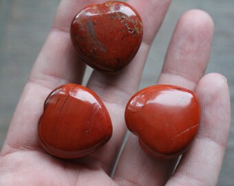 Red Jasper Stone Puffy 25 mm Heart K16