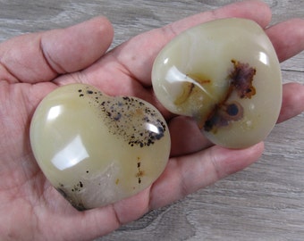 Dendritic Agate Heart 60 mm Shaped Stone