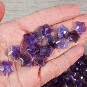 Amethyst Star Crystal Faceted Bead approx. 13 x 14 x 6.5 mm F250 image 5