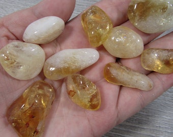 Citrine 1 Pound of Tumbled Stones Bulk Lot