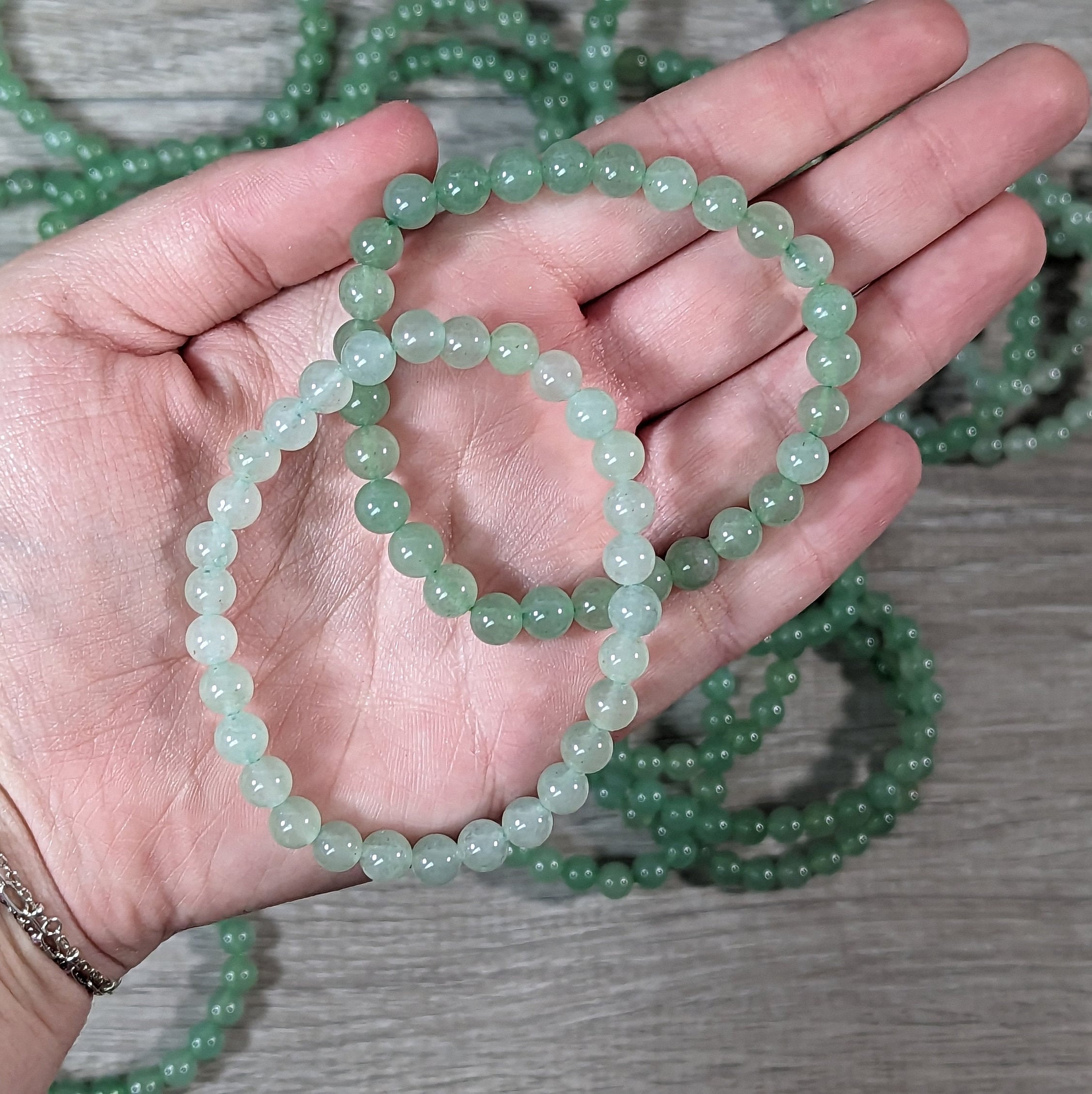 Aventurine Stretchy String Crystal Bracelet G125 