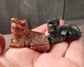 Cat Soapstone Figurine Fig 40