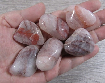 Hematoid Quartz Tumbled Stone 1.25 inch + Crystal