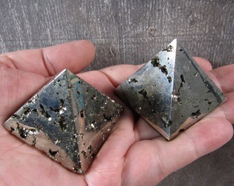 Pyrite Pyramid 1.75 inch + Shaped Stone