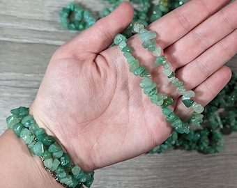 Aventurine Stretchy String Crystal Bracelet 351
