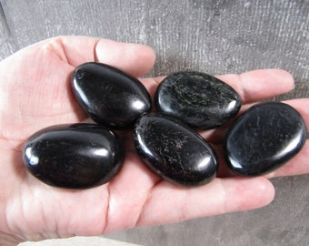 Black Tourmaline Palm Stone 1.5 inch + Fig 525