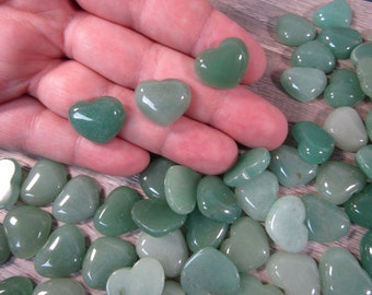 Aventurine Small Flat Back 17 mm Heart K259