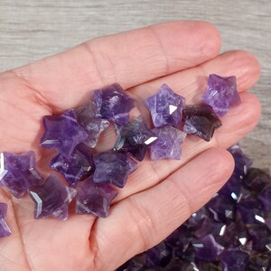 Amethyst Star Crystal Faceted Bead approx. 13 x 14 x 6.5 mm F250 image 8