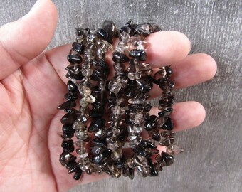 Smoky Quartz Stretchy String Bracelet 381