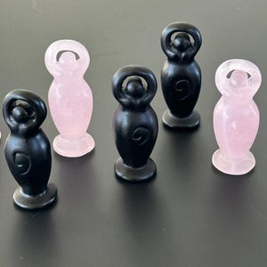 5 cm Kristallgöttin Statue - Handgeschnitzte heilende Edelstein göttlich weibliche Figur