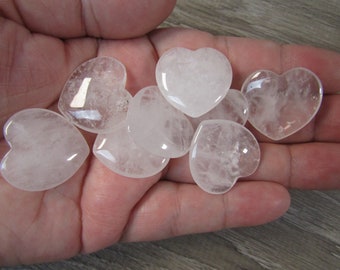 Clear Quartz Flat Heart K106