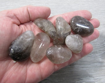 Smoky Quartz 3/4 inch + Tumbled Stone T149