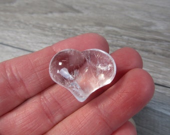 Clear Quartz Puffy Stone Shaped 25 mm Heart K85