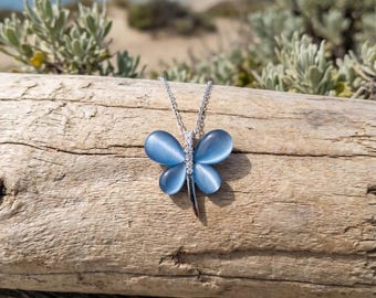 Butterfly Necklace, Butterfly Necklace,Flying Necklace,Animal Necklace, Gift for her, Everyday Necklace,Cat Eye Necklace,minimalist necklace