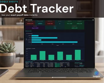 Debt Tracker | Payoff Calculator | Budget Spreadsheet | Google Sheets Template