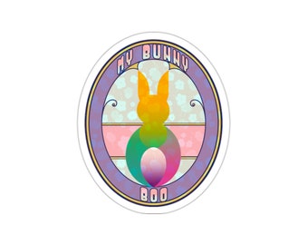 My Bunny Boo sticker Easter Ostara bunny rabbit pastel colors