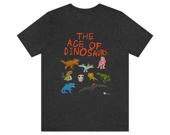 Age of Dinosaurs t-rex, pterodactyl allosaur gift t-shirt for paleontologist dino lover