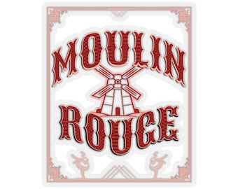 Moulin Rouge Kiss-Cut Stickers for darker colors