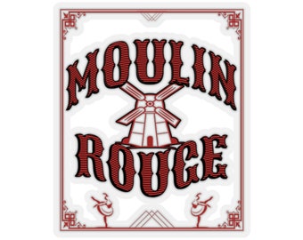 Moulin Rouge Kiss-Cut Stickers for lighter colors