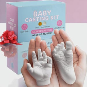 Baby Hand and Foot Casting Kit – Keepsake Mold for Newborns, Ages 0-9 Months