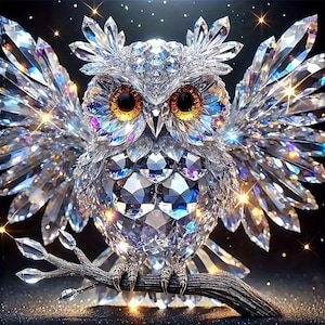 Decorazione fai da te con diamanti a forma di gufo: diamanti rotondi pre-ordinati da 14x14 pollici. DI NUOVO DISPONIBILE!