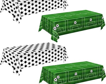 Soccer Party Tablecloths - Sports Theme, 4-Piece Set