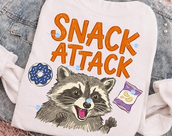Snack attack png, Catch Phrase Png, Trending PNG, Respect The Locals Png, Girly Png, Boutique Png, Girly Trash Funny Raccoon Digital Png