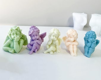 Angel Candles Silicone Mold,Wax Candles Silicon Mold,Concrete Plaster Baby Angel Mold,Epoxy Resin Angel Mold 232063