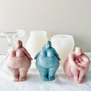Abstract Human Body Candle Silicone Mold,Wax Candle Making Mold,Concrete Plaster Fat Man Woman Silicon Mold,Epoxy Resin Mold 231700