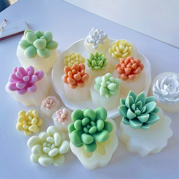 29 Styles Succulent Silicone Mold,Succulent Candle Making Mold,Epoxy Resin Succulent Mold,Concrete Plaster Mold,Succulent Soap Mold 231051