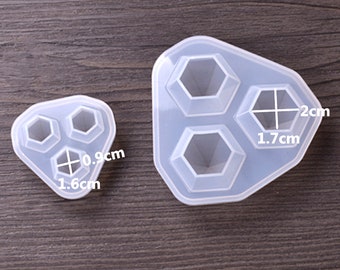 Diamant Anhänger Harzform Silikonformen Kristallsteinform Geometrische Facettierte Juwelen Form Edelstein für DIY Schmuckherstellung 215000