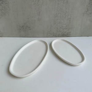 Oval Tray Silicone Mold,Concrete Plaster Tray Mold,Epoxy Resin Oval Plate Mold,Jewelry Tray Trinket Tray Silicon Mold 221273