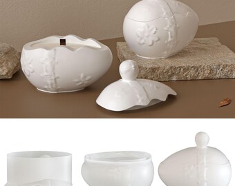 Stampo in silicone per scatola portaoggetti per uova, stampo per scatola portaoggetti in gesso e cemento, stampo in silicone per scatola portagioie, stampo per uova in resina epossidica, stampo per cera 223526