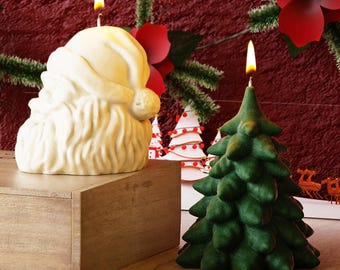 クリスマスキャンドルシリコン型、クリスマスツリーキャンドル作り