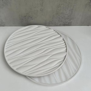 Round Wave Tray Silicone Mold,Concrete Plaster Tray Mold,Large Storage Tray Mold,Epoxy Resin Trinket Tray Mold,Resin Plate Mold 221261