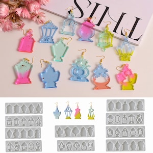 Earring Silicone Mold,Epoxy Resin Earring Mold,UV Resin Pendant Mold,Resin Charm Mold,Earring Silicon Mold 212821